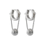 Stainless Steel Ball Drop Earrings Women Girls Jewelry