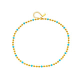 316L Stainless Steel Beads Necklace For Women Vintage Girls Choker Chain