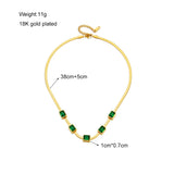 316L Stainless Steel Crystal Necklace Punk Street Snake Chain Choker