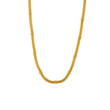 DIEYURO 316L Stainless Steel Cuban Link Chain For Women Ladies Choker Necklace