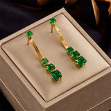 Feather Heart Eye Hoop Earrings For Women