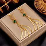 Feather Heart Eye Hoop Earrings For Women