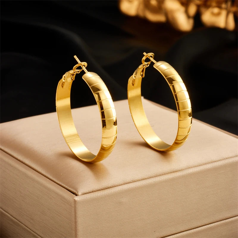 316L Stainless Steel Hoop Earrings for Women Girl Jewelry