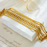 316L Stainless Steel Multi-layer Chains Bracelet For Women