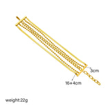 316L Stainless Steel Multi-layer Chains Bracelet For Women