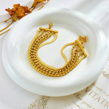 316L Stainless Steel Multi-layer Chains Bracelet For Women