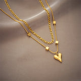 Heart Love Pendant Necklace For Women Girls Chain Jewelry Gift