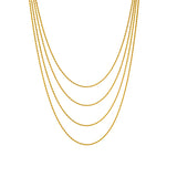 316L Stainless Steel Multilayer Necklace 4in1 Chains Jewelry Gift Party