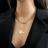 316L Stainless Steel Multilayer Necklace For Women