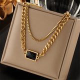 316L Stainless Steel Multilayer Necklace For Women