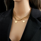 316L Stainless Steel Multilayer Necklace For Women