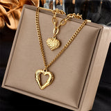 316L Stainless Steel Multilayer Necklace For Women
