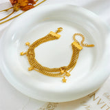 316L Stainless Steel Stars Chains Bracelet For Women Girl Ladies