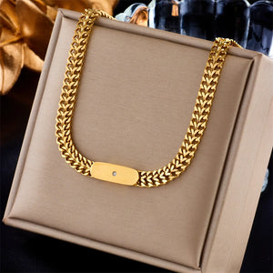 316L Stainless Steel Thick Chains Necklace For Women Punk Girls