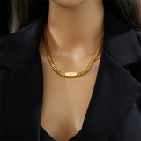 316L Stainless Steel Thick Chains Necklace For Women Punk Girls