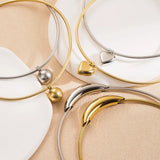316L Stainless Steel Silver Collar Necklace For Women Gift