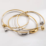 316L Stainless Steel Silver Collar Necklace For Women Gift