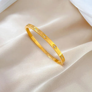 316L Stainless Steel Silver Eyes Bracelet For Women