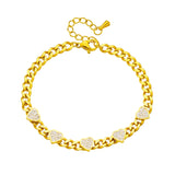 316L Heart Charm Bracelet for Women