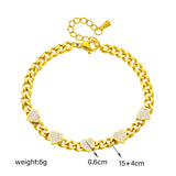 316L Heart Charm Bracelet for Women