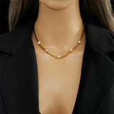 316L Stainless Steel Heart Choker Necklace for Women