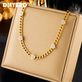 316L Stainless Steel Heart Choker Necklace for Women