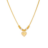 316L Stainless Steel Heart-Shaped Tree Pendant Necklace Beads Choker Chains