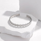 316L Stainless Steel C-Shaped Bangle for Women - Non-fading Jewelry Gift