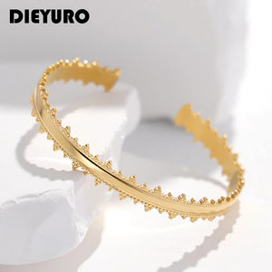 316L Stainless Steel C-Shaped Bangle for Women - Non-fading Jewelry Gift
