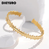 316L Stainless Steel C-Shaped Bangle for Women - Non-fading Jewelry Gift