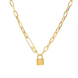 316L Stainless Steel Love Lock Pendant Necklace