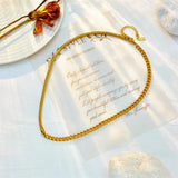 316L Stainless Steel Link Snake Chain Choker Necklace For Women Girls