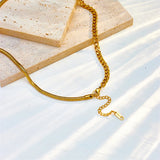 316L Stainless Steel Link Snake Chain Choker Necklace For Women Girls