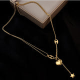 316L Stainless Steel Heart Necklaces for Women Girls
