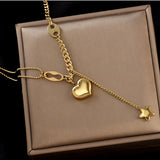 316L Stainless Steel Heart Necklaces for Women Girls