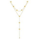 316L Stainless Steel Love Heart Tassel Necklace Clavicle Chain Gorgeous Women