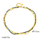 Stylish Stainless Steel 2in1 Chains Necklace For Women