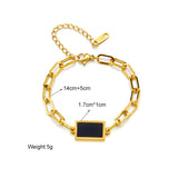 Punk Women Bracelet Geometric Square Chain High Girls Jewelry