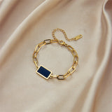 Punk Women Bracelet Geometric Square Chain High Girls Jewelry