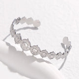 316L Stainless Steel Retro Sun Cuff Bracelet For Women Girl Adjustable