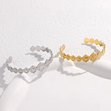 316L Stainless Steel Retro Sun Cuff Bracelet For Women Girl Adjustable