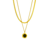 316L Stainless Steel Roman Numeral Pendant Necklace For Women Girls