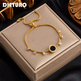 316L Stainless Steel Roman Number Bracelet For Women