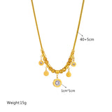 316L Stainless Steel Roman Numeral Zircon Necklace Vintage Ladies Chain Jewelry