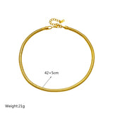 316L Stainless Steel Thick Snake Chain Necklace for Women