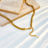 316L Stainless Steel Thick Snake Chain Necklace for Women