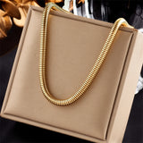 316L Stainless Steel Thick Snake Chain Necklace for Women
