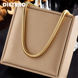 316L Stainless Steel Thick Snake Chain Necklace for Women