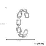 Vintage Square Link Hollow Out Bangle for Women
