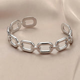 Vintage Square Link Hollow Out Bangle for Women